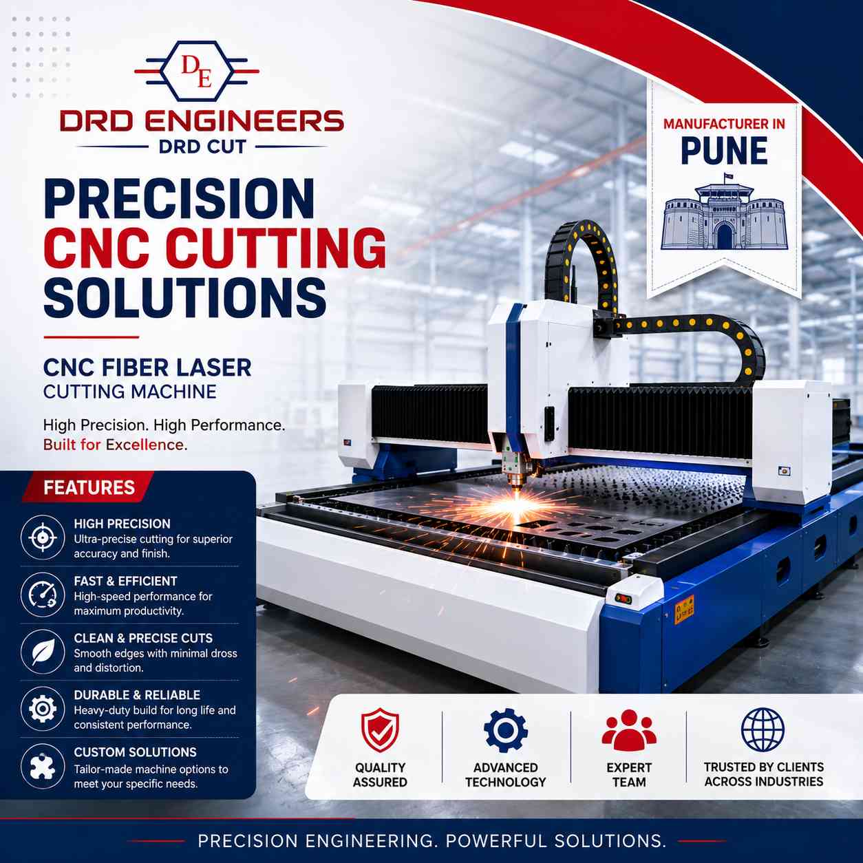 DRD Engineers CNC cutting machine manufacturing facility