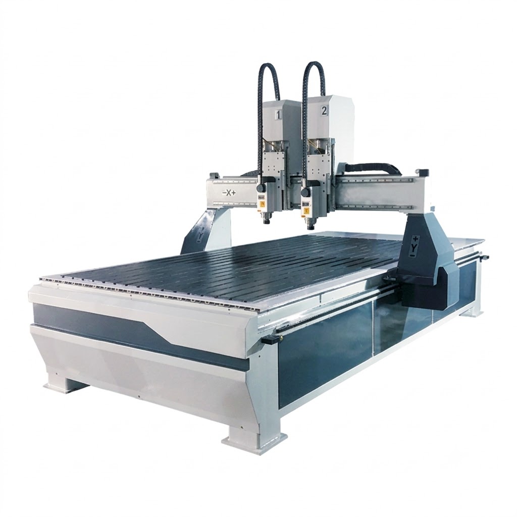 Dual Head CNC Router Engraving Machine Manufacturers in India | DRD Engineers 